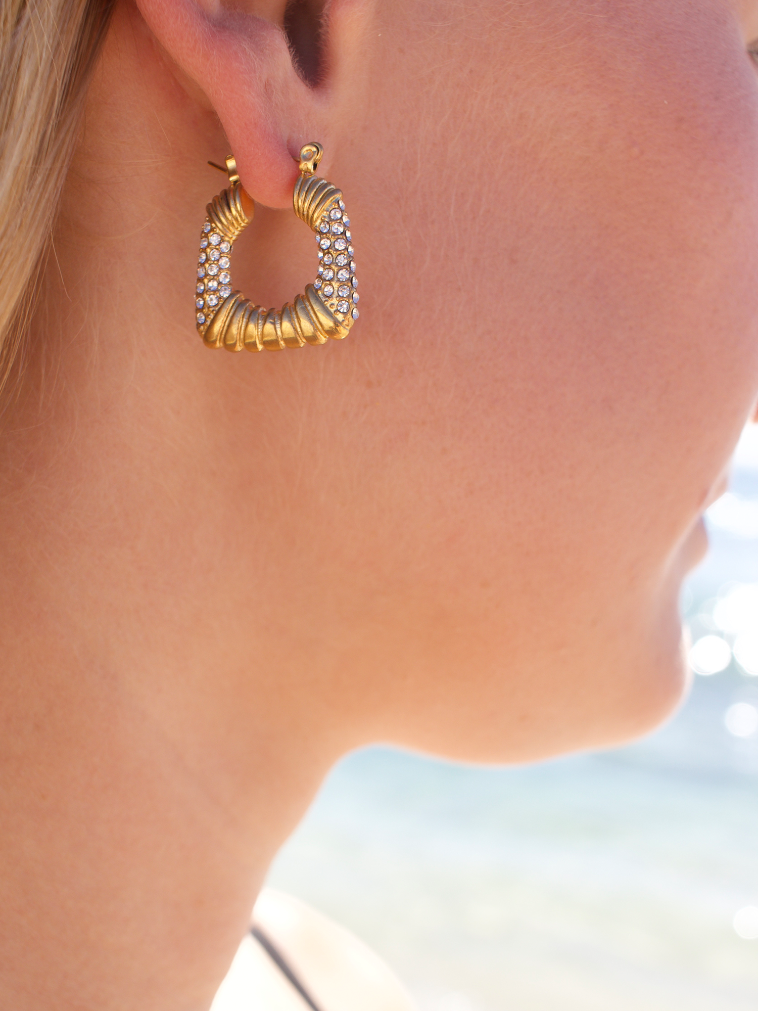Anastacia Earrings - 18k Gold Plated Waterproof + Tarnish Free