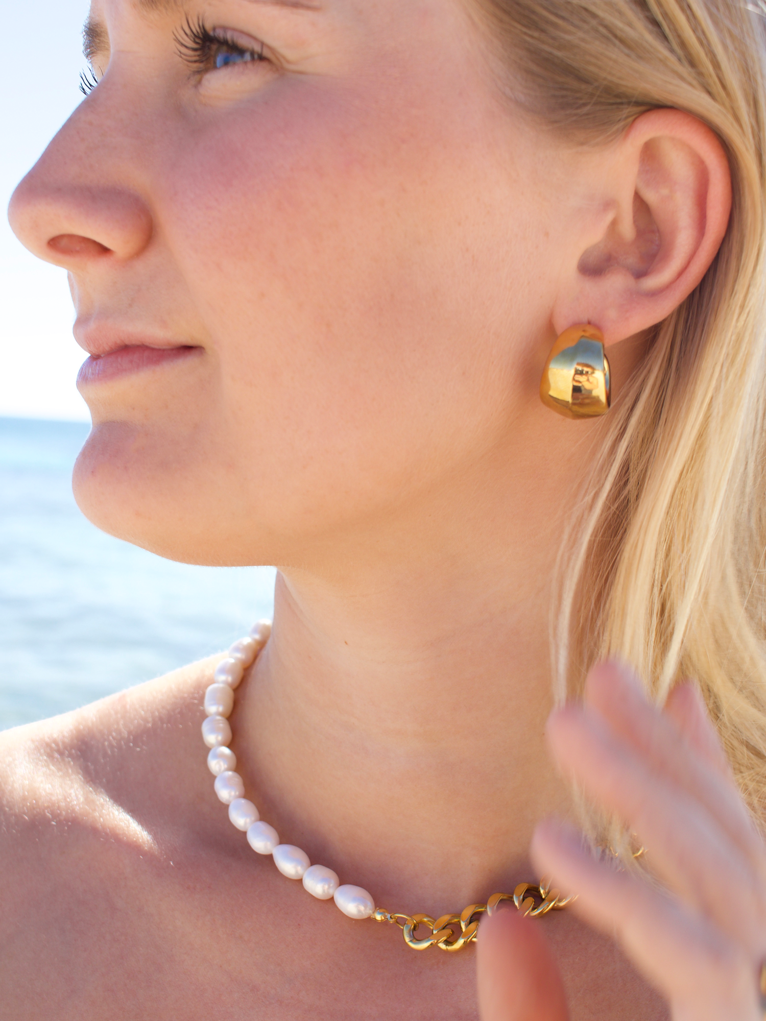 Fern Earrings in Gold - 18k Gold Plated Waterproof + Tarnish Free